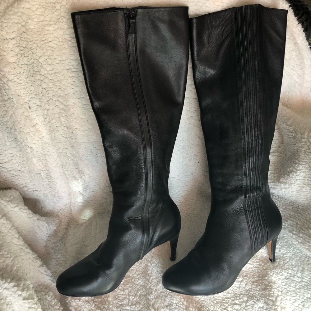 Cole Haan Violet Air in Black Leather Boots Size 7
